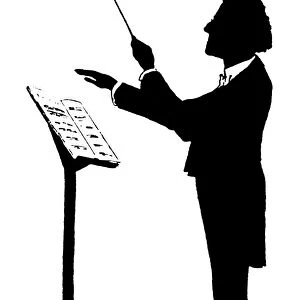 GUSTAV MAHLER (1860-1911). Austrian composer and conductor. Silhouette by Otto Bohler