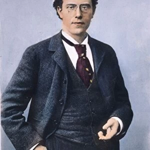 GUSTAV MAHLER (1860-1911). Austrian composer and conductor. Oil over a photograph