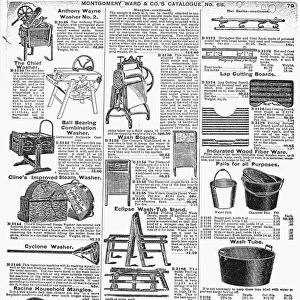 HOUSEWARE CATALOGUE, 1900. Page from the Montgomery Ward & Co