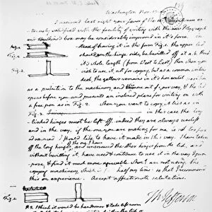 Letter from President Thomas Jefferson to American painter and inventor Charles Willson Peale, on suggestions to improve the polygraph machine, 17 November 1804