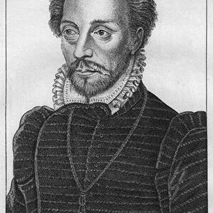 LOUIS DE BOURBON (1530-1569). Prince of Conde. Engraving, c1730