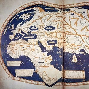 MARTELLUS: WORLD MAP, 1489. World map, c1489, of Henricus Martellus, copies of
