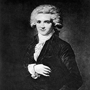 MAXIMILIEN ROBESPIERRE (1758-1794). French revolutionist. Oil on canvas by Pierre-Roch Vigneron