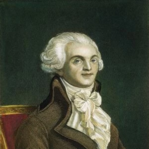 MAXIMILIEN ROBESPIERRE (1758-1794). French revolutionist. Steel engraving, English, 19th century