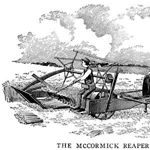 MCCORMICK REAPER, 1847. Cyrus H. McCormicks improved reaper of 1847