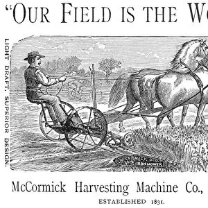 McCORMICK REAPER, c1875. McCormick Harvesting Machine Company advertisement