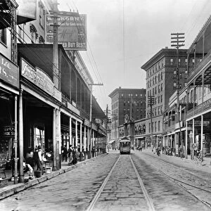 NEW ORLEANS: STREET SCENE. A view of St. Charles Avenue in New Orleans, Louisiana. Photographed c1895