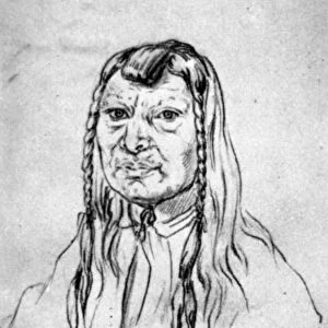 NEZ PERCE: OLD JOSEPH. Old Joseph, father of Chief Joseph of the Nez Perce. Drawing