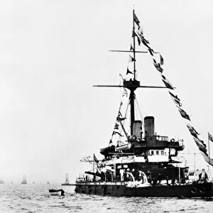 SHIPS: HMS DEVASTATION. HMS Devastation, launched in 1871 and scrapped in 1908