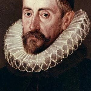 SIR FRANCIS WALSINGHAM (c1532-1590). English statesman. Oil on panel (detail), c1585