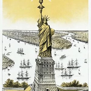 STATUE OF LIBERTY, 1885. The great Bartholdi statue, Liberty Enlightening the World