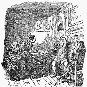 STERNE: TRISTRAM SHANDY. Drawing by George Cruikshank from a London edition of