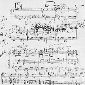 STRAVINKSY: RITE OF SPRING. The last page of the score of the Rite of Spring