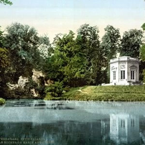 VERSAILLES: PETIT TRIANON. A view of the Belvedere Pavilion and the Rock of Marie