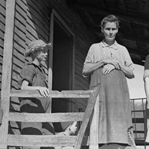 VIRGINIA: FAMILY, 1935. A family on their porch in Shenandoah National Park, Virginia