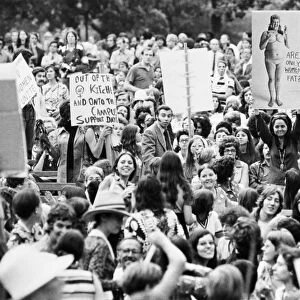 WOMENs LIB, 1971. Rally promoting the rights of women in Central Park, New York, 26 August 1971