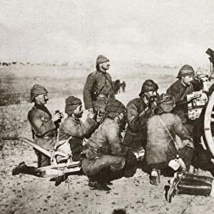WORLD WAR I: GALLIPOLI. Turkish artillery in position at Gallipoli during World War I