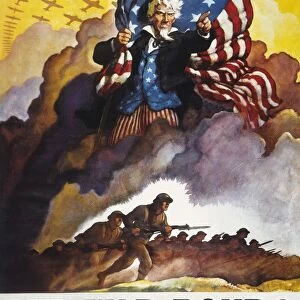 WORLD WAR II BOND POSTER. Buy War Bonds : American poster by N. C. Wyeth, 1942