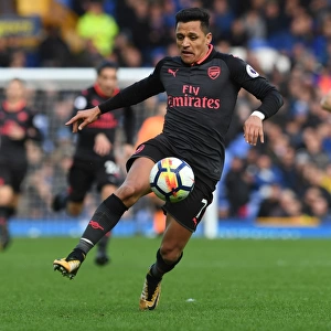 Alexis Sanchez in Action: Arsenal vs Everton, Premier League 2017-18