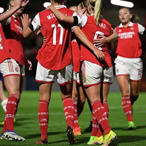 Arsenal Women's Super League: Unstoppable Hat-Trick Duo - Beth Mead and Vivianne Miedema's Euphoric Celebrations vs. Brighton & Hove Albion