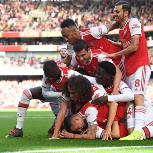Arsenal's Thrilling Team Goal: David Luiz Scores and Celebrates with Team against AFC Bournemouth (2019-20)