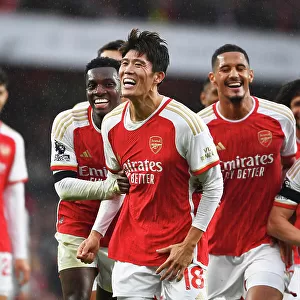 Arsenal's Tomiyasu Scores Fifth Goal in Thrilling Victory over Sheffield United (2023-24)