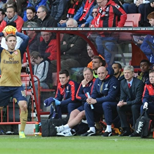 Arsene Wenger and Arsenal Medical Team at Bournemouth Match, 2016