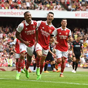 Five-Goal Frenzy: Jesus and Martinelli's Euphoric Emirates Cup Celebration