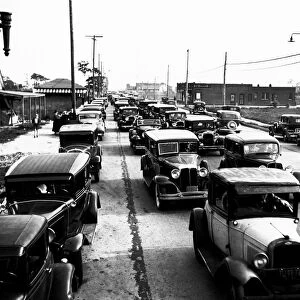 1930 cars, Long Beach Road, Long Beach, New York