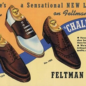 Advertisement for Feltman & Curme Shoes. ca. 1940, Advertisement for Feltman & Curme Shoes