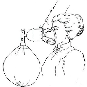Administering gas and ether to a patient