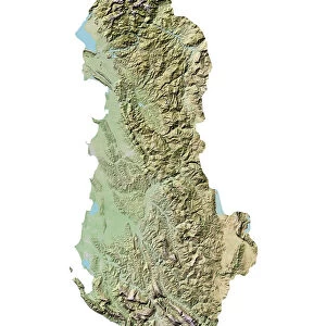 Albania, Relief Map