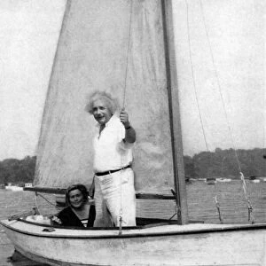 Albert Einstein (1879-1955) German-Swiss mathematician. Einstein sailing