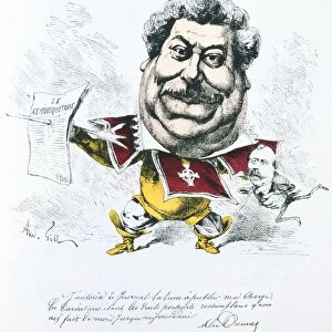 Alexandre Dumas the Elder (1802-1870) French novelst and playwright. Cartoon by Andre Gill