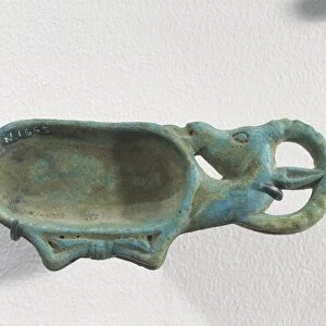 Ancient Egyptian ibex-shaped spoon, New Kingdom, XVIII Dynasty