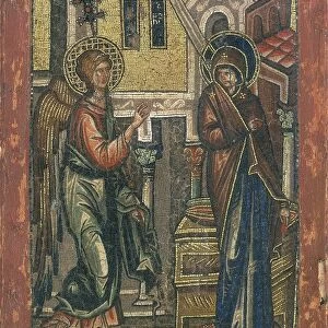 The Annunciation : The angel Gabriel appearing to the Virgin Mary telling her