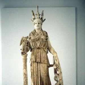 Athena of Varvakion. Roman copy of gold and ivory ceremonial statue of the goddess