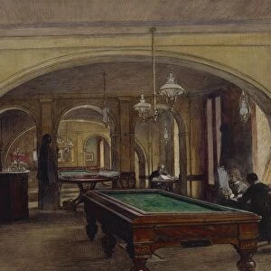 Austria, Vienna Cafe interior with billiards table