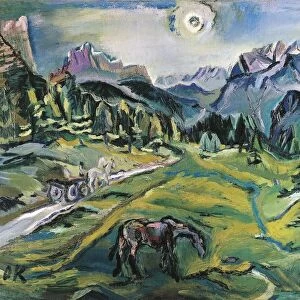 Austria, Vienna, Dolomite landscape Tre Croci, 1913