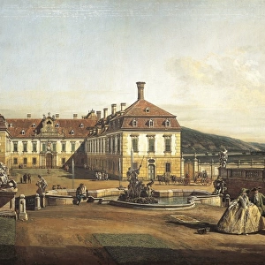 Austria, Vienna, Painted image of Castle, rear view