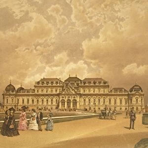 Austria, Vienna, Painting of The Belvedere Palace