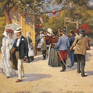 Austria, Vienna, A Walk in the Prater painting