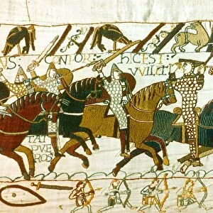 Bayeux Tapestry 1067: William of Normandy (William I, the Conqueror) at Battle of Hastings