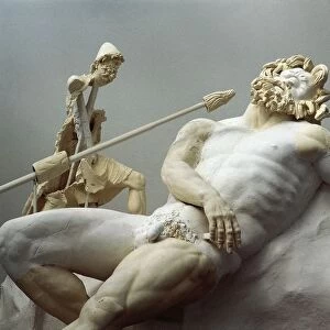 Detail of the Blinding of Polyphemus, Roman copy after an Hellenistic statuary group, marble