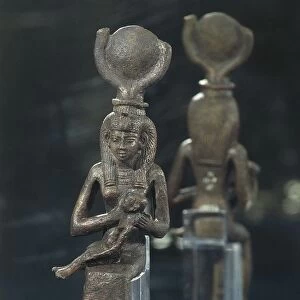 Bronze statuette of Isis nursing Horus