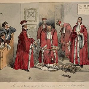 Caricature of judges and justice