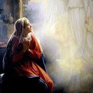 Carl Heinrich Bloch (1834-1890)Danish painter Mary and the Angel (The Annunciation)