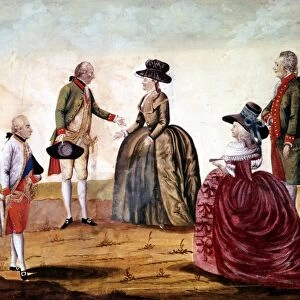 Catherine II, the Great (1729-1796) Empress of Russia from 1762 with Joseph II (1741-1790)