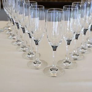 Champagne glasses, Lisbonne, Portugal