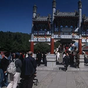 China, Beijing, tourists at Imperial Summer Palace